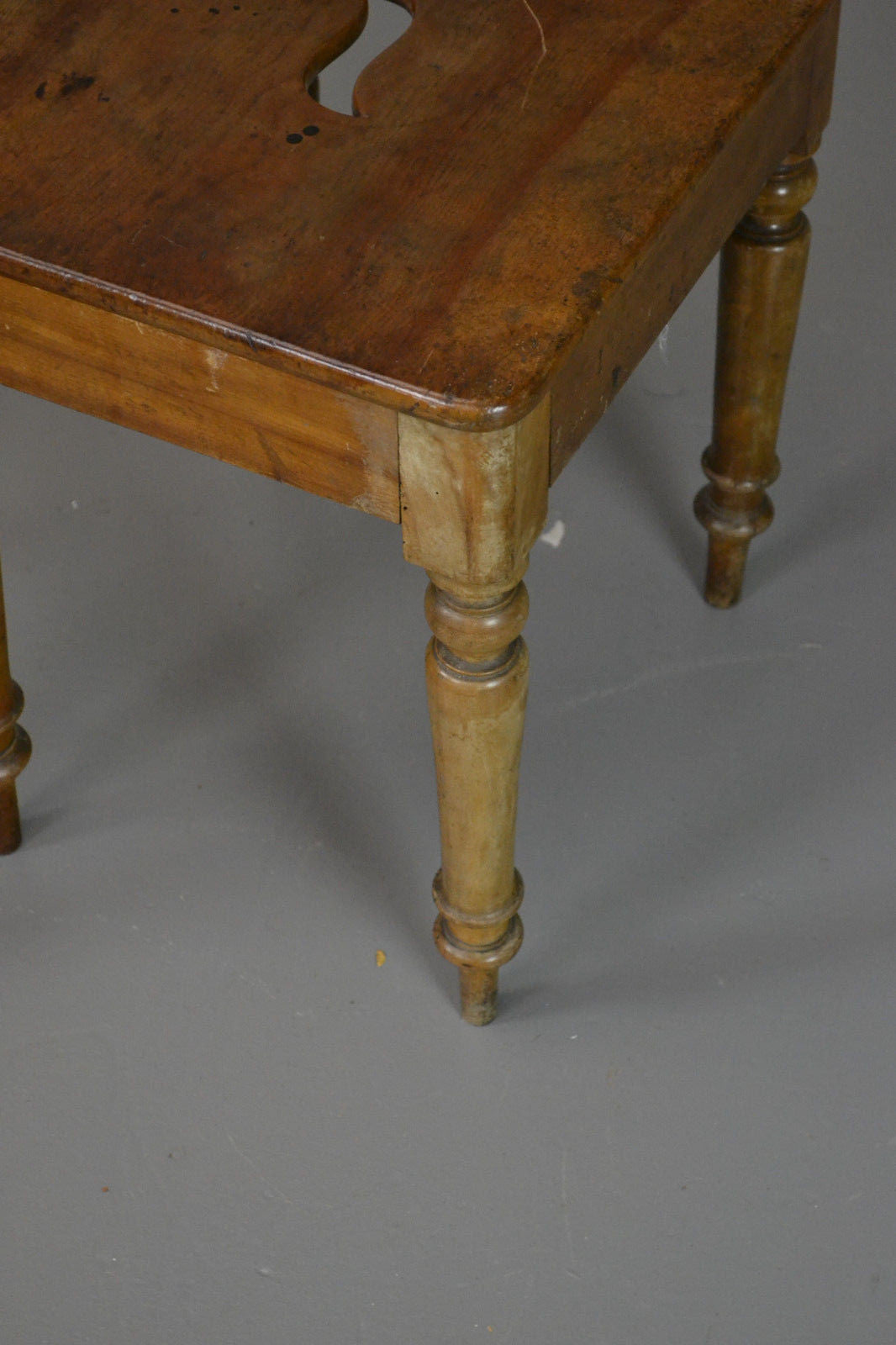 Pair Antique 19th Century Mahogany Short Stools - Kernow Furniture