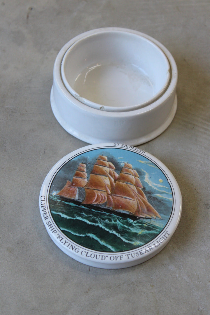 Harrods Pate Pot St James Clipper Ship - Kernow Furniture