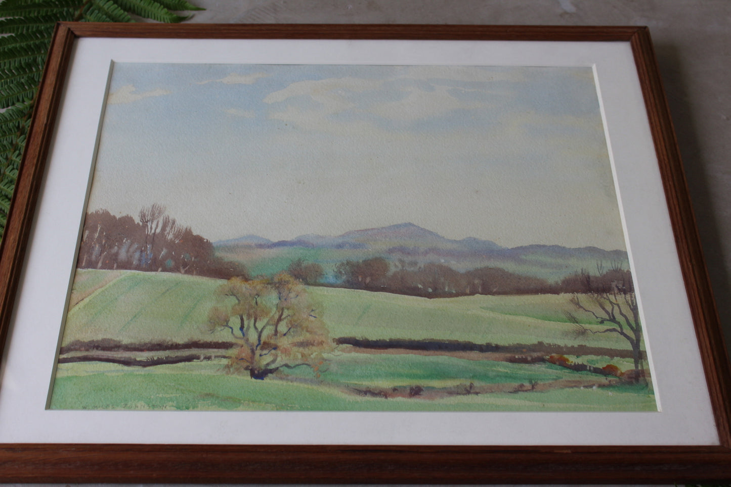 William Miles Johnston Landscape Watercolour - Kernow Furniture