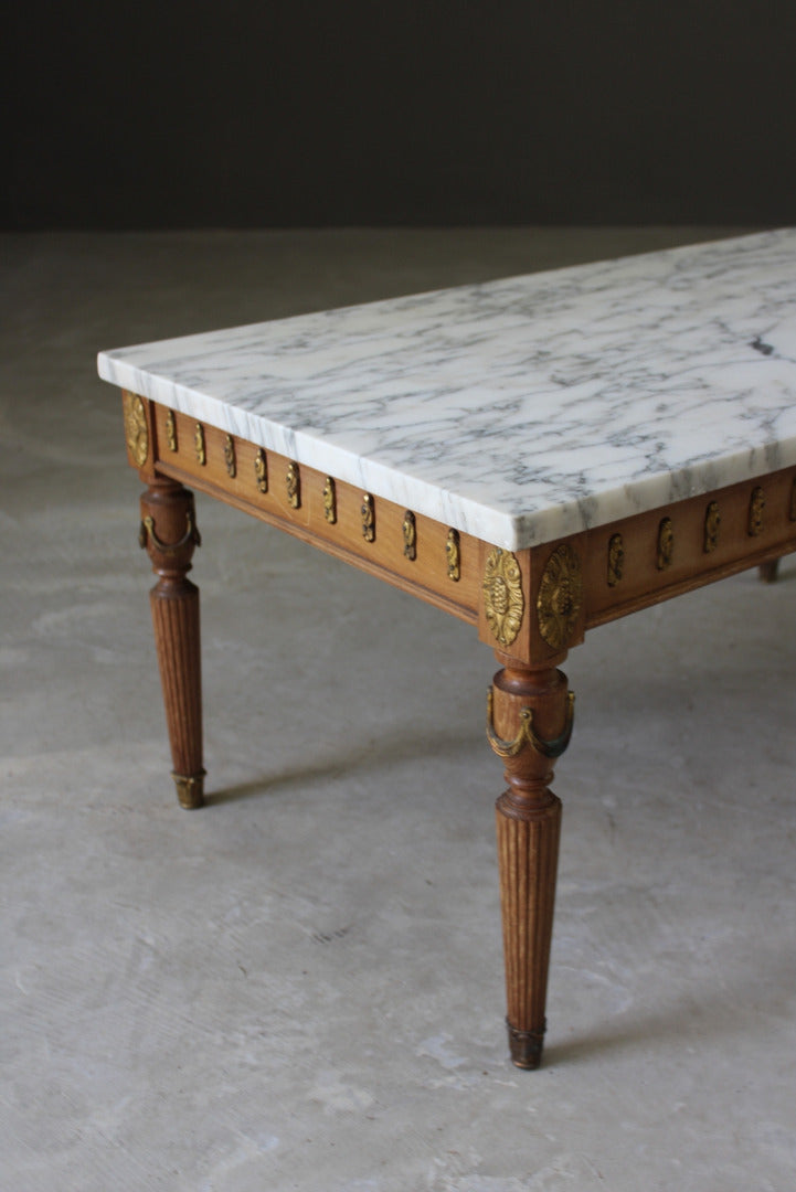 Marble French Style Coffee Table - Kernow Furniture