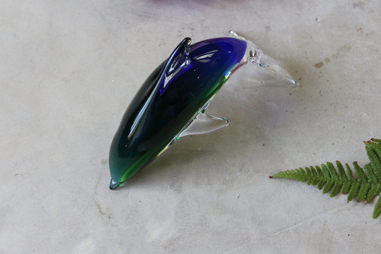 Glass Dolphin Paperweight - Kernow Furniture