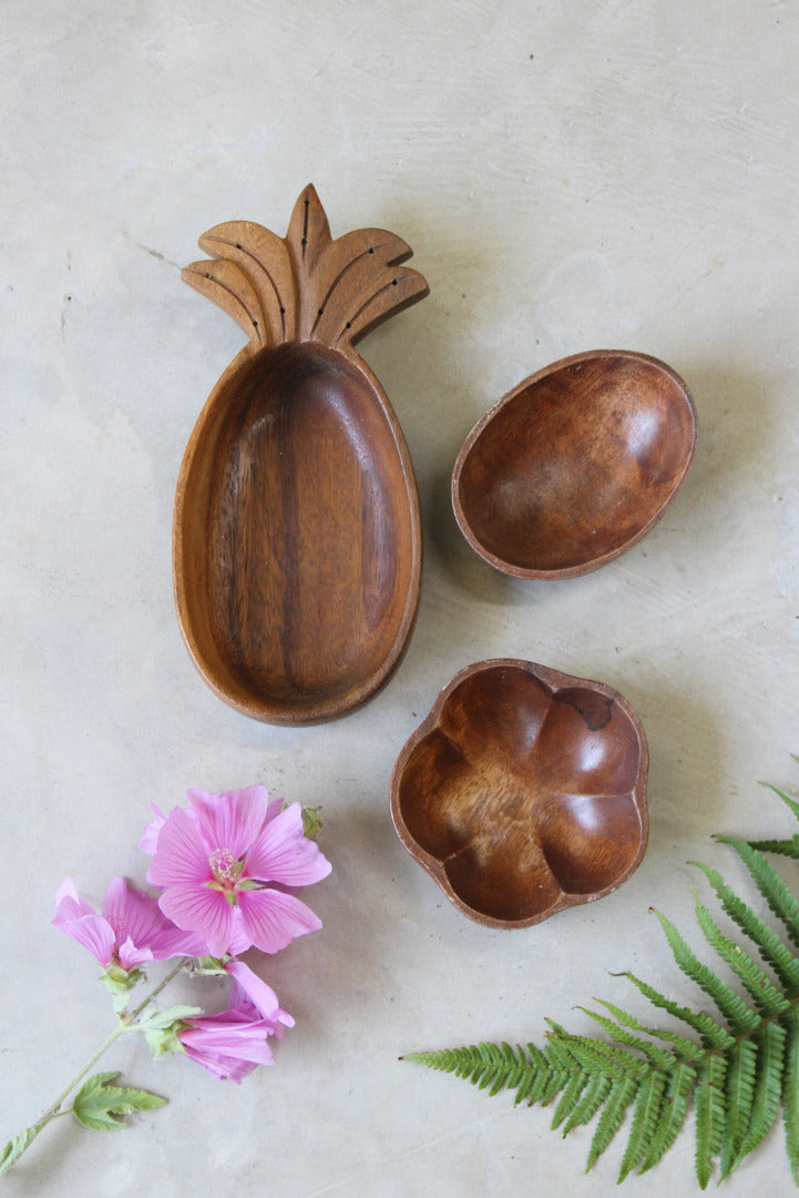 Vintage Pineapple Wooden Bowl - Kernow Furniture