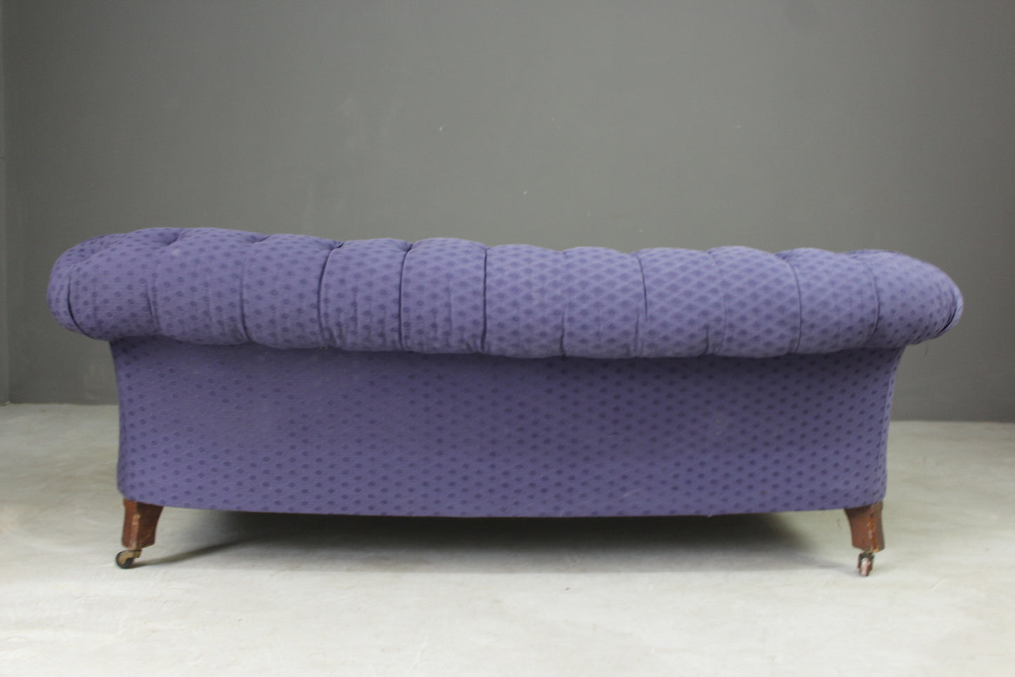 Antique Blue Upholstered Chesterfield Sofa - Kernow Furniture