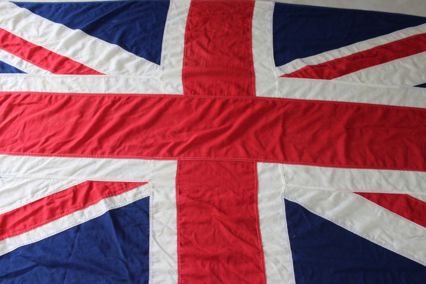 Large Vintage Union Jack Linen Flag - Kernow Furniture