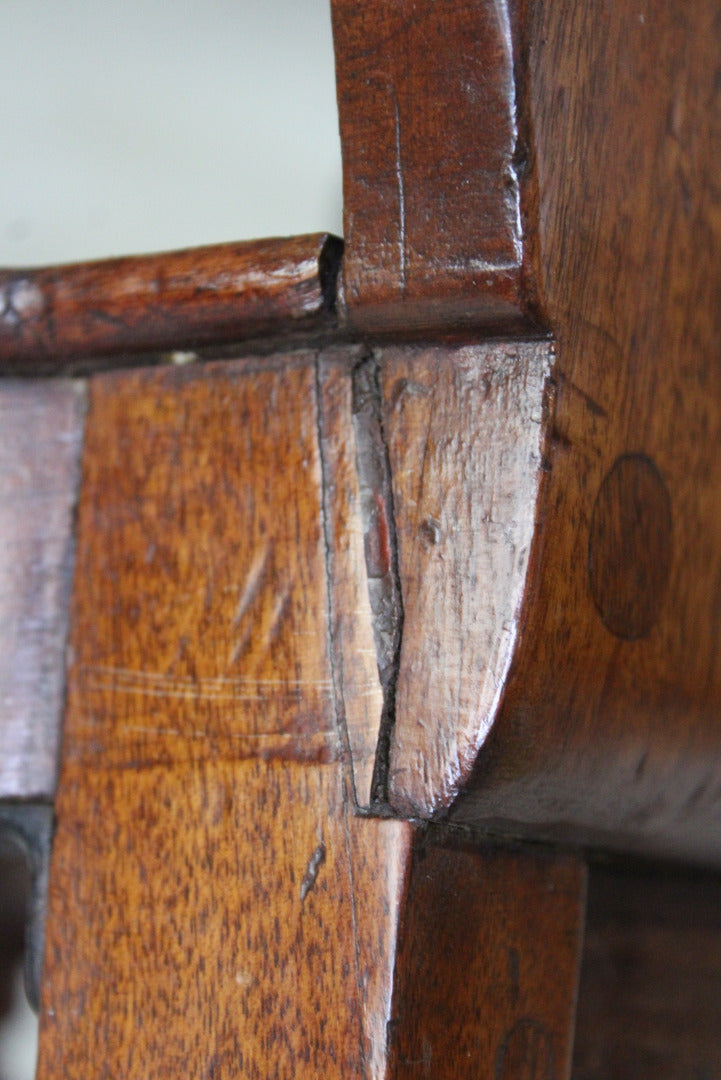 Single Antique Mahogany Hall Chair - Kernow Furniture