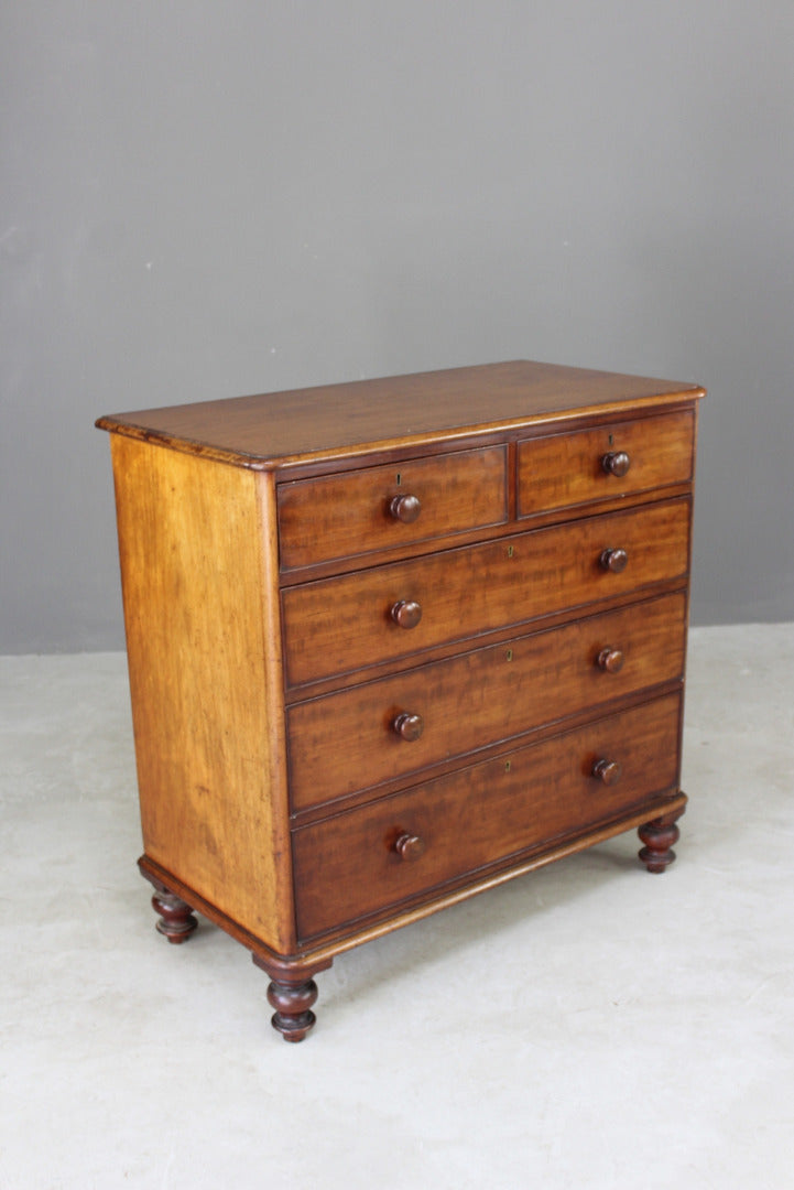 Antique Victorian Mahogany Chest of Drawers - Kernow Furniture