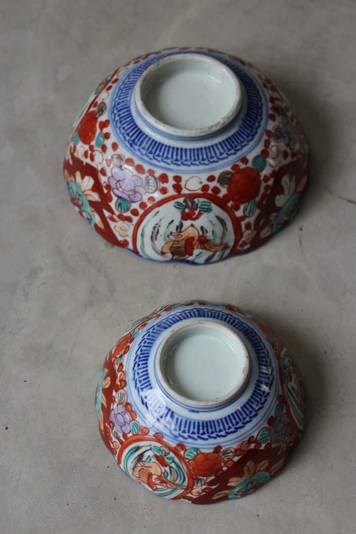 Pair Imari Bowls - Kernow Furniture