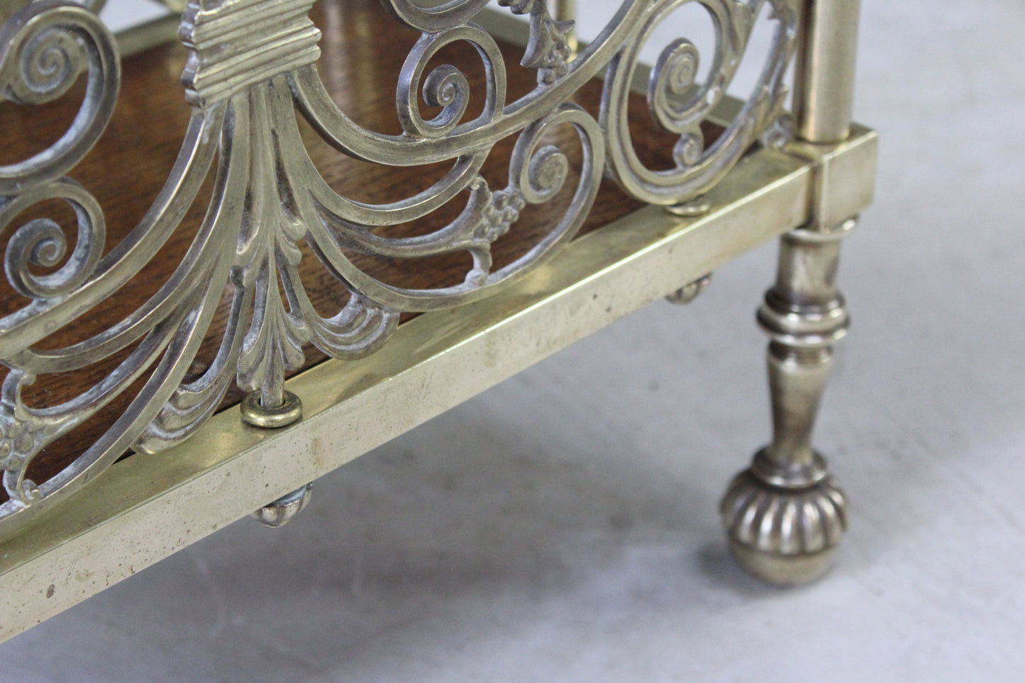 Brass Newspaper Rack - Kernow Furniture