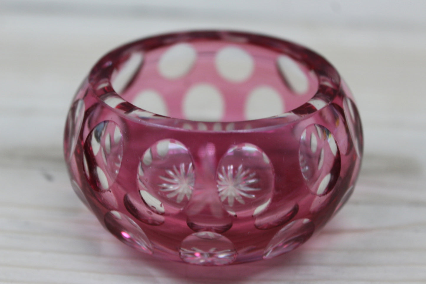 Cranberry Glass Pin Dish - Kernow Furniture