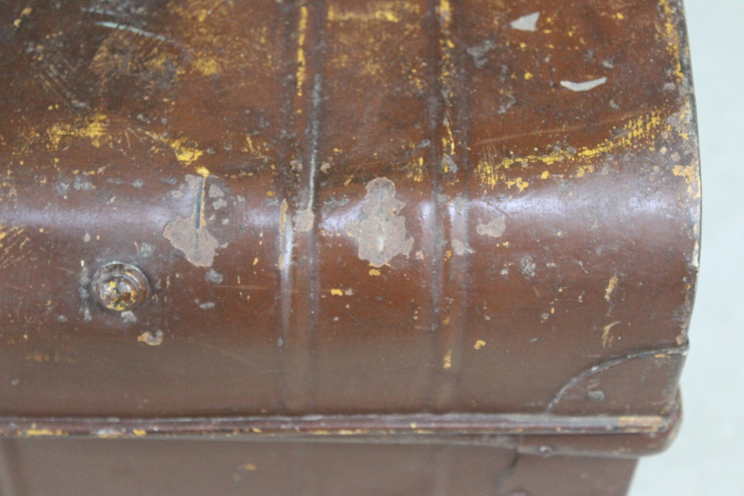 Vintage Metal Tin Trunk - Kernow Furniture