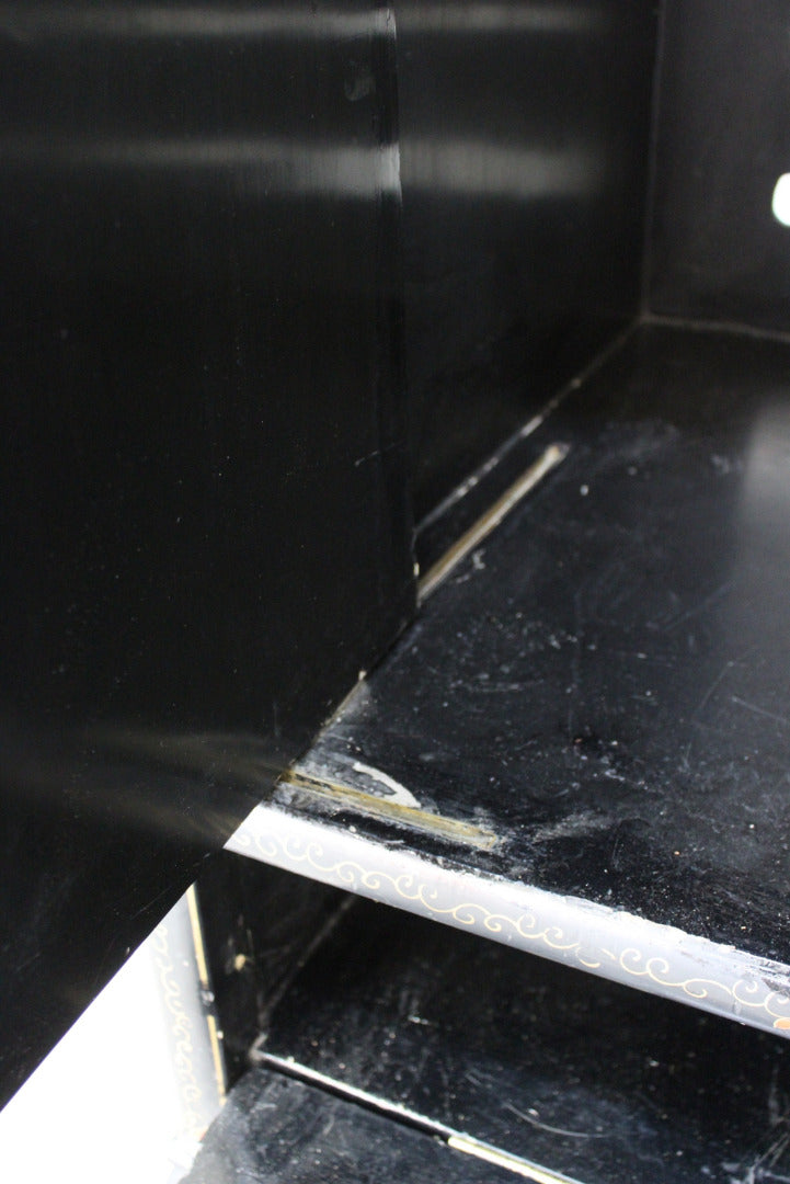 Oriental Black Lacquer Tv Cabinet - Kernow Furniture