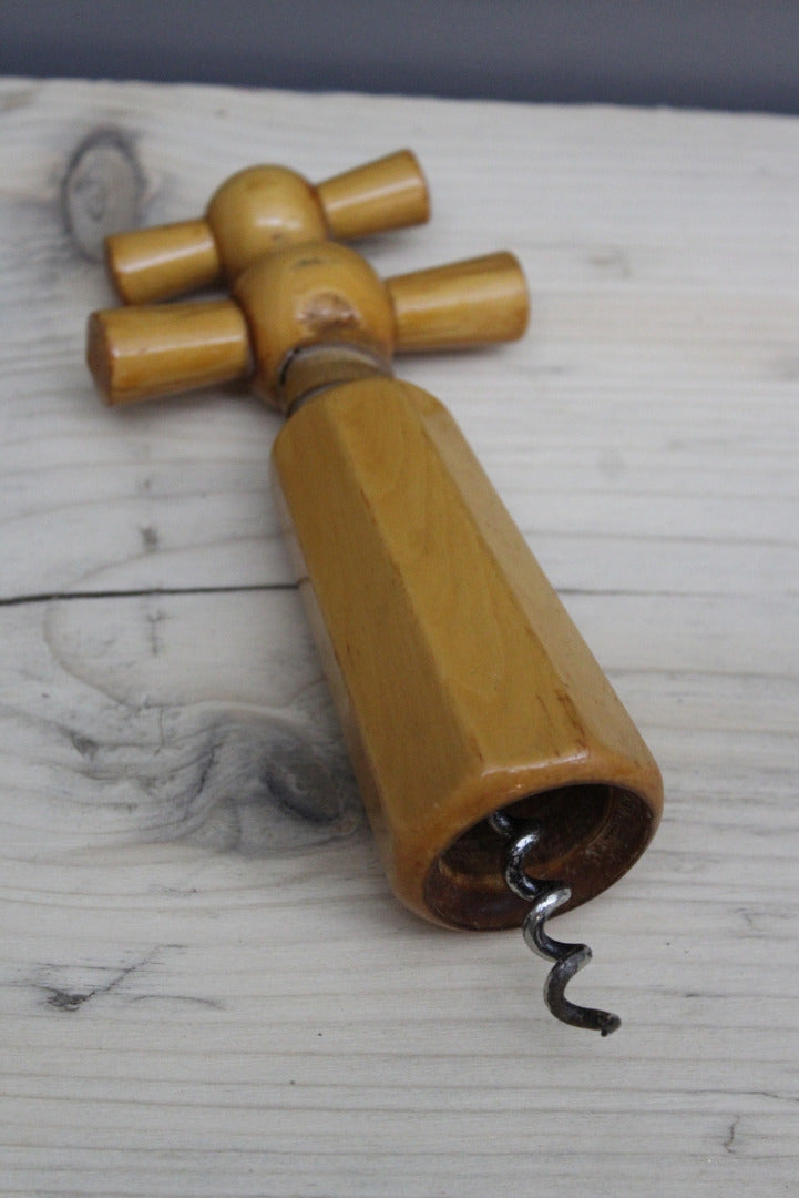 Vintage Wooden Corkscrew - Kernow Furniture