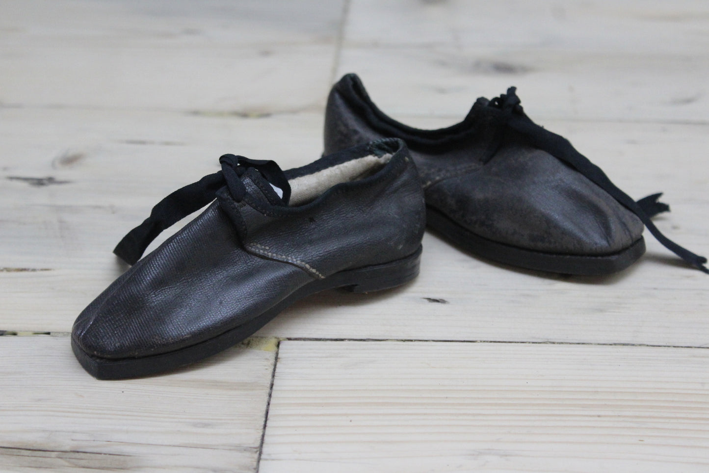 Pair Vintage Hand Made Childrens Shoes - Kernow Furniture