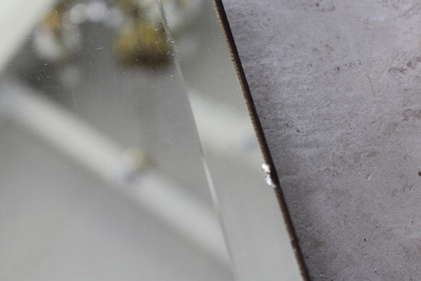 Large Vintage Frameless Mirror - Kernow Furniture