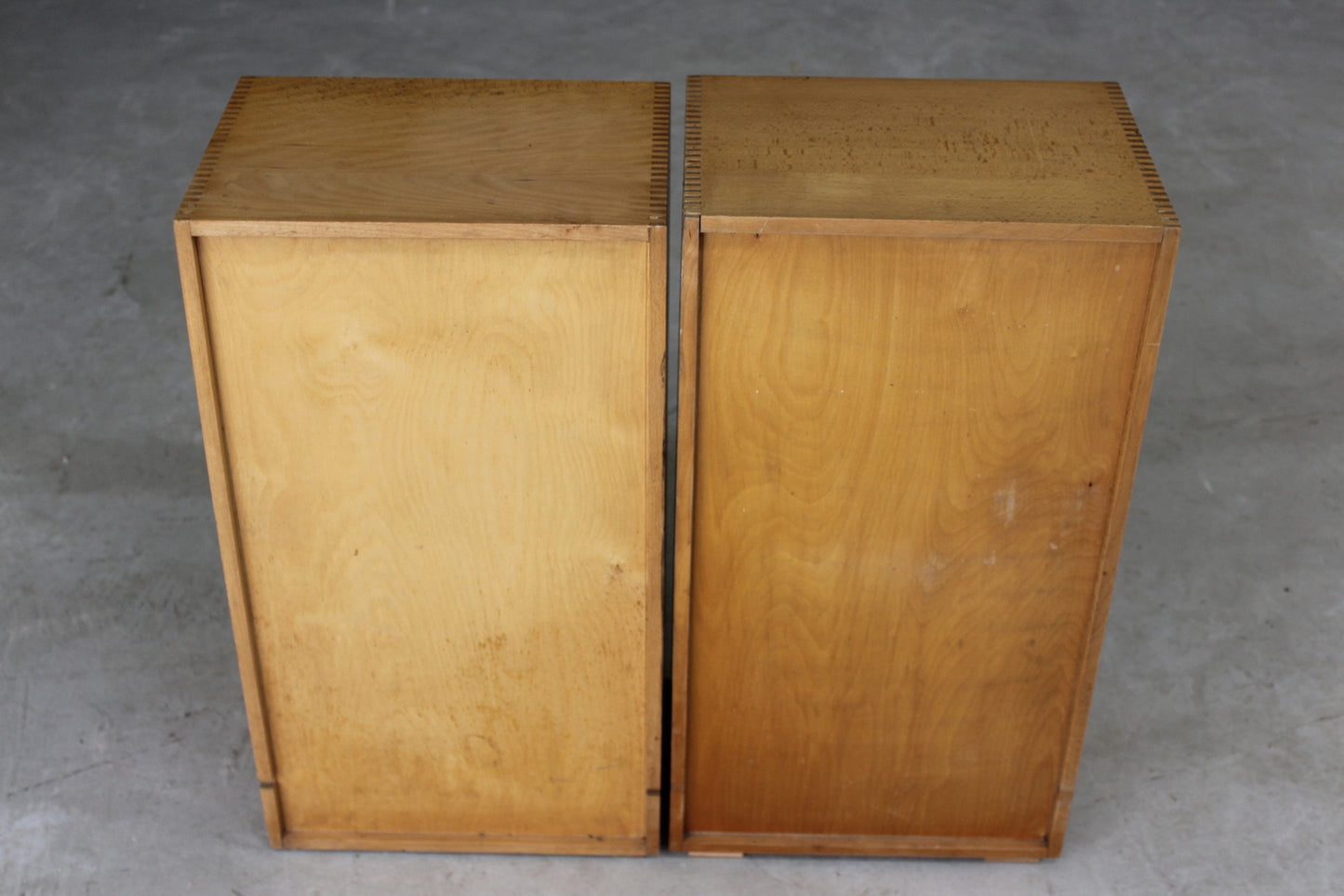 Pair Retro Beech Shelves - Kernow Furniture