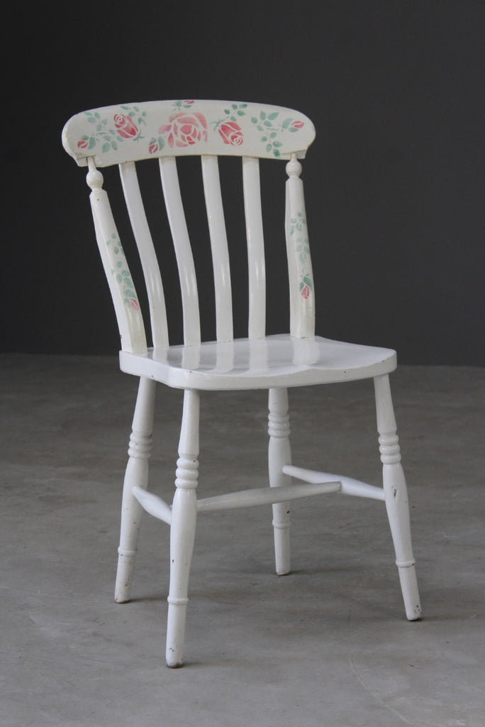 Painted Lathe Back Kitchen Chair - Kernow Furniture