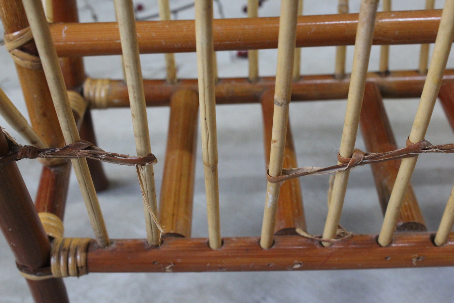 Retro Cane Magazine Rack - Kernow Furniture