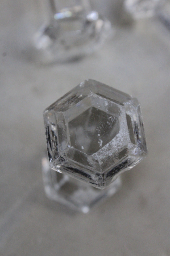 4 Antique Glass Spoon / Knife Rest - Kernow Furniture