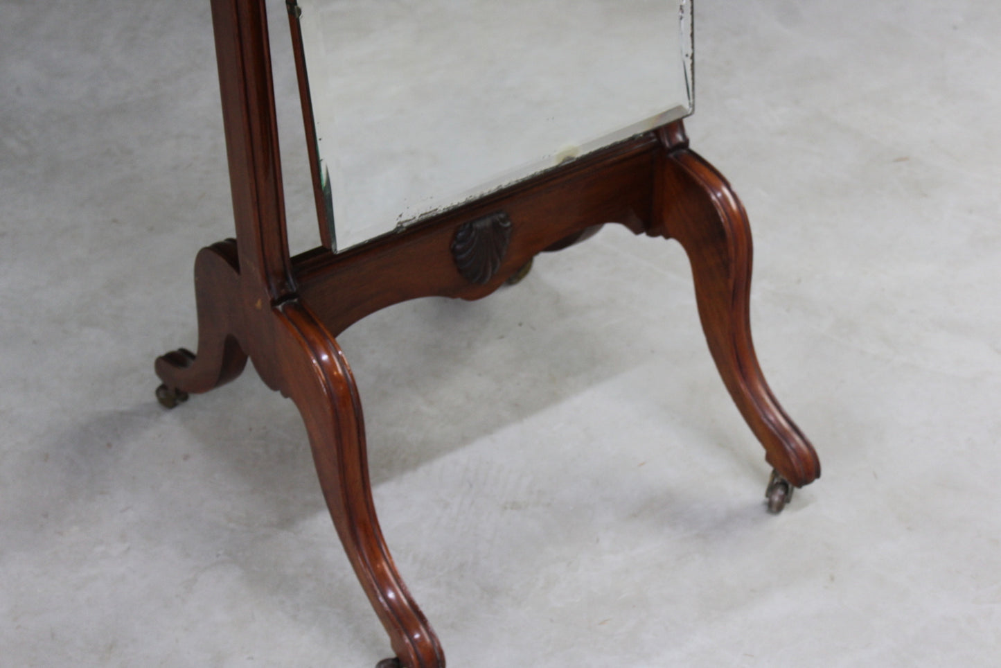 Traditional Walnut Cheval Dressing Mirror - Kernow Furniture