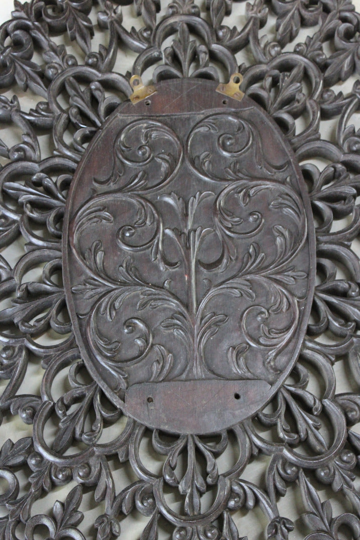 Carved Teak Wall Mirror - Kernow Furniture