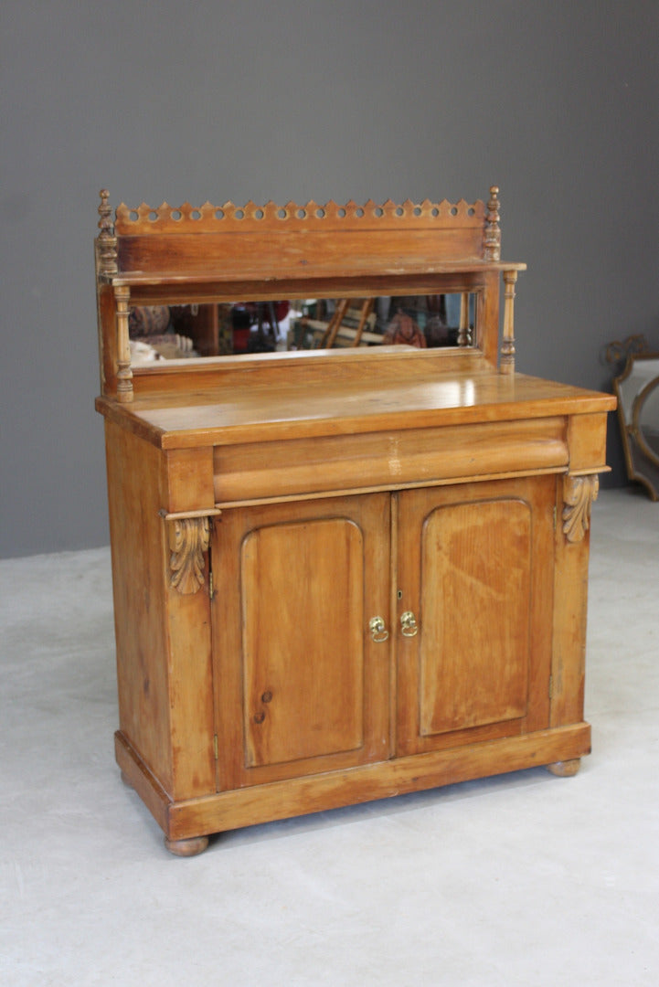 Victorian Pine Chiffonier Sideboard - Kernow Furniture