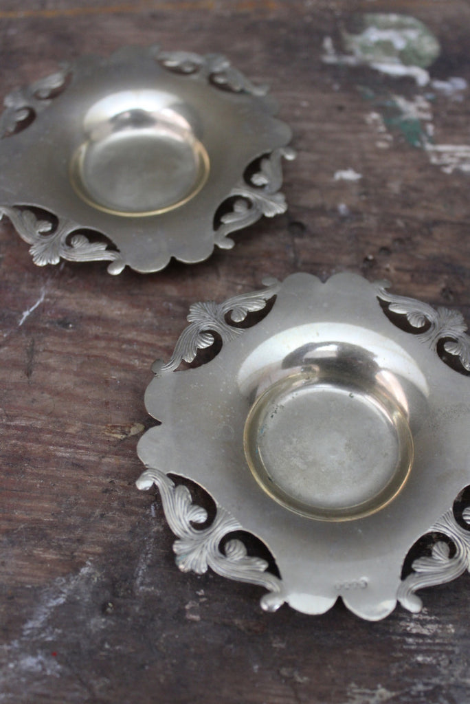 Pair Vintage Pierced Brass Pin Dishes - Kernow Furniture