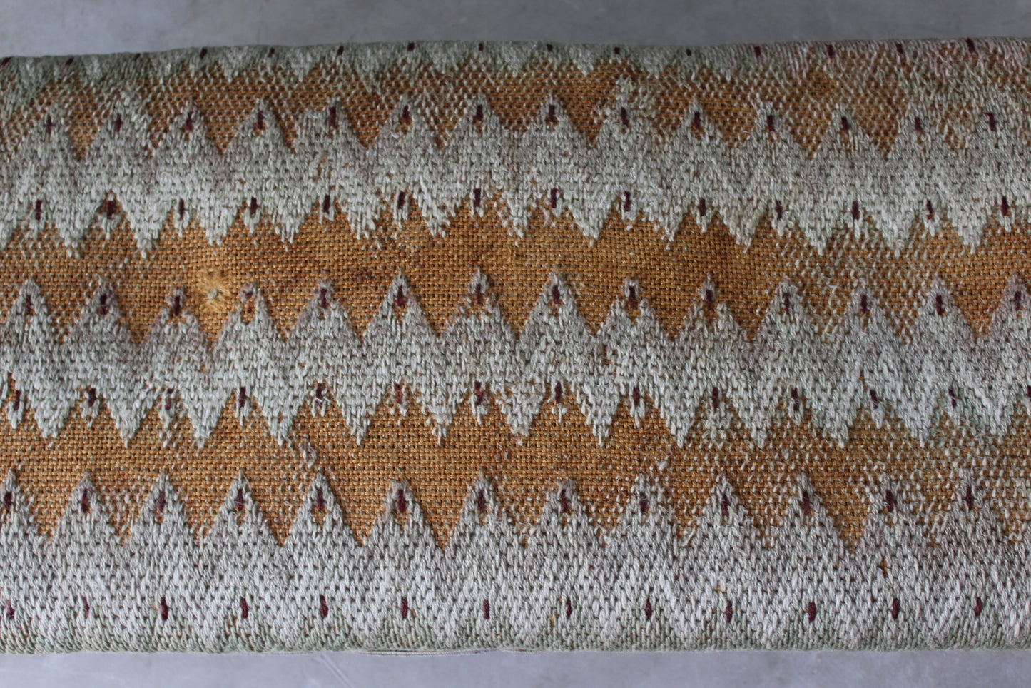 Large Georgian Style Upholstered Footstool - Kernow Furniture