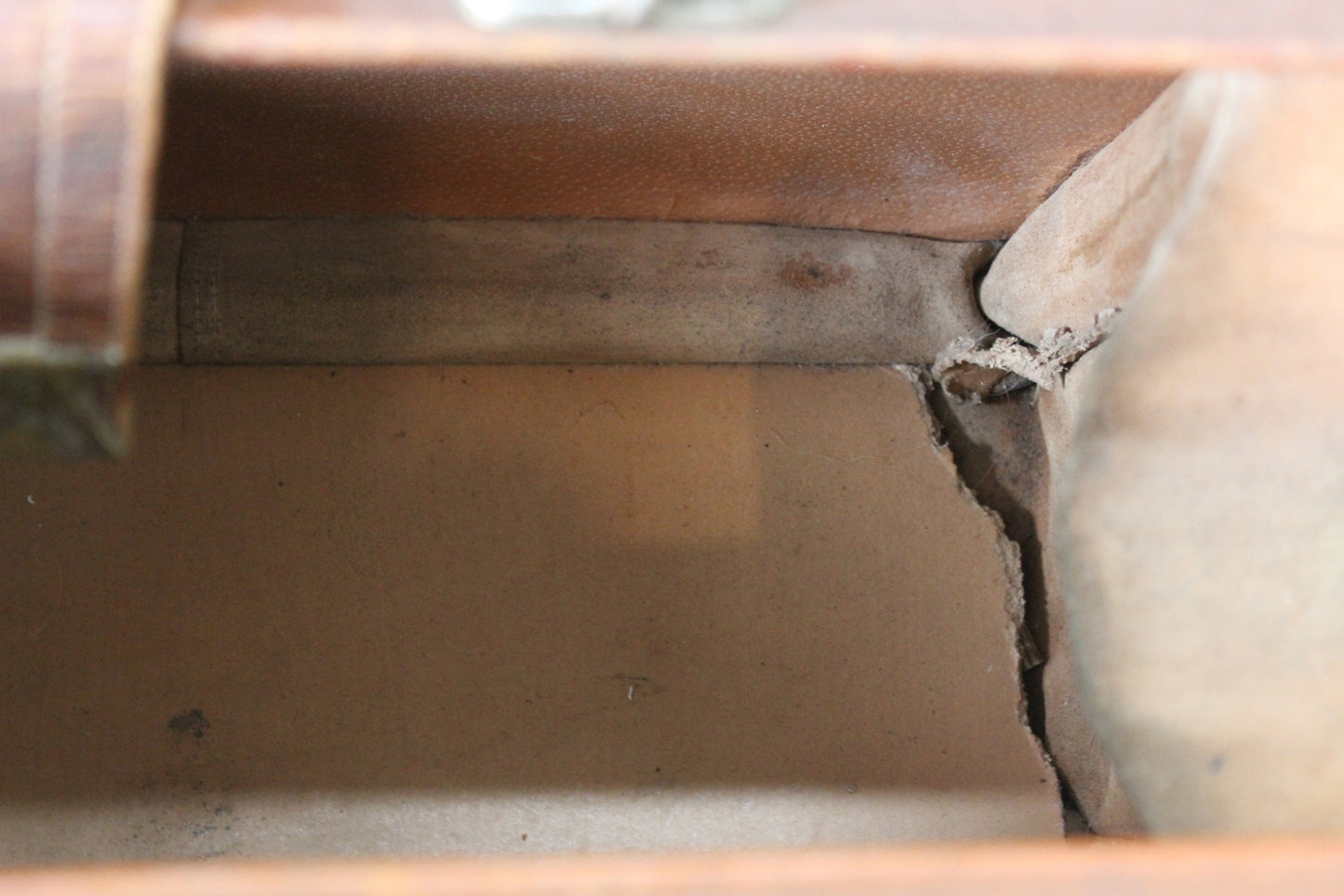 Vintage Brown Leather Briefcase - Kernow Furniture