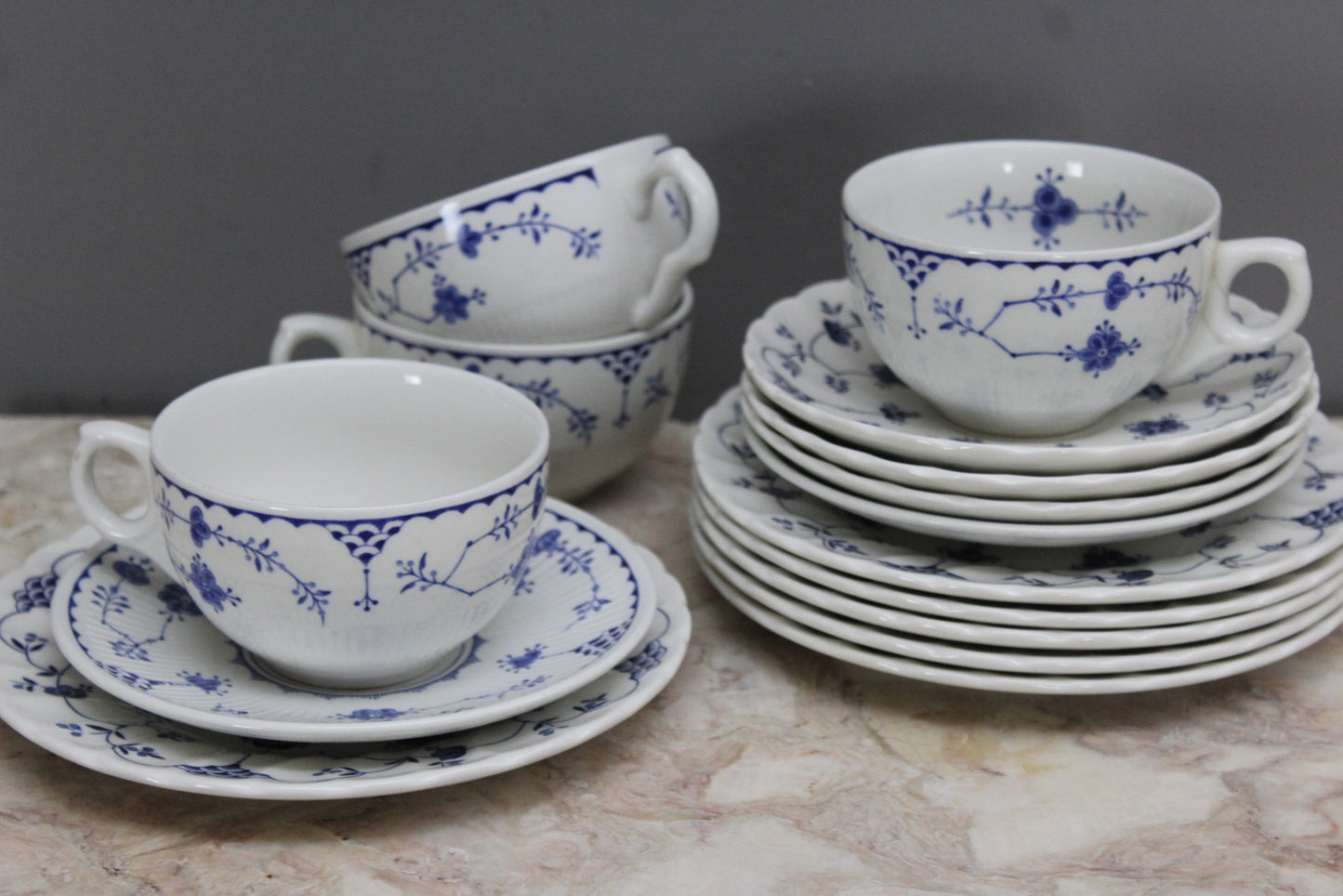 Churchills Finlandia & Furnivals Denmark Cups & Saucers - Kernow Furniture