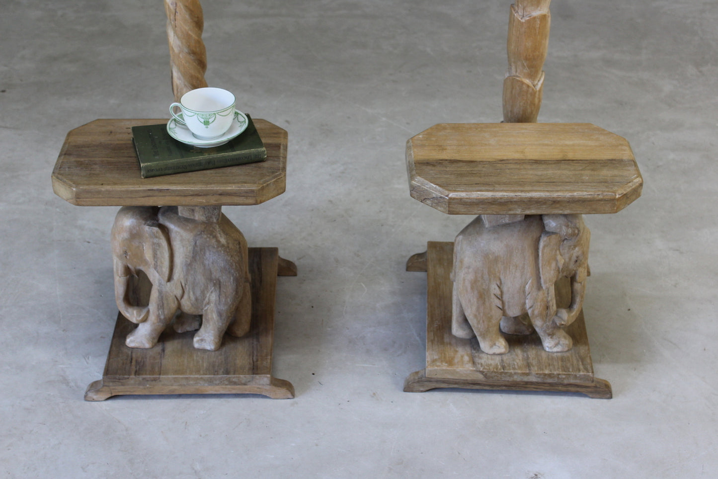 Pair Elephant Standard Lamps - Kernow Furniture
