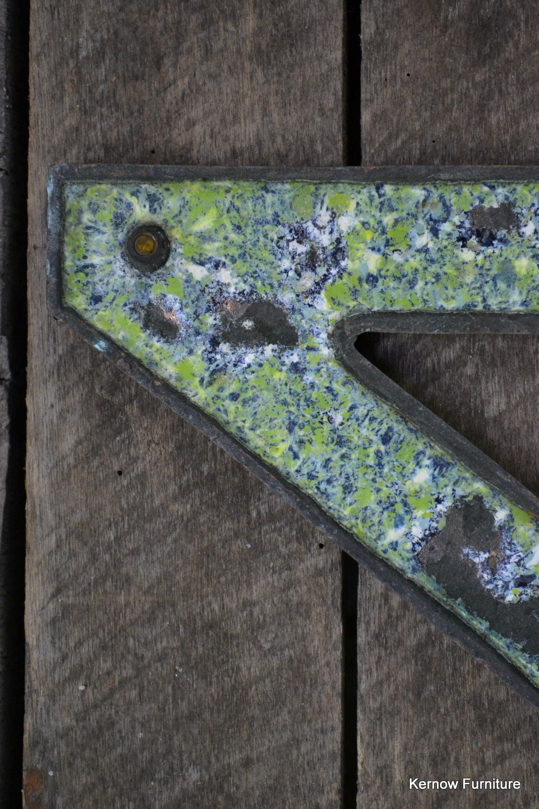 Vintage Enamel Shop Letter N - Kernow Furniture