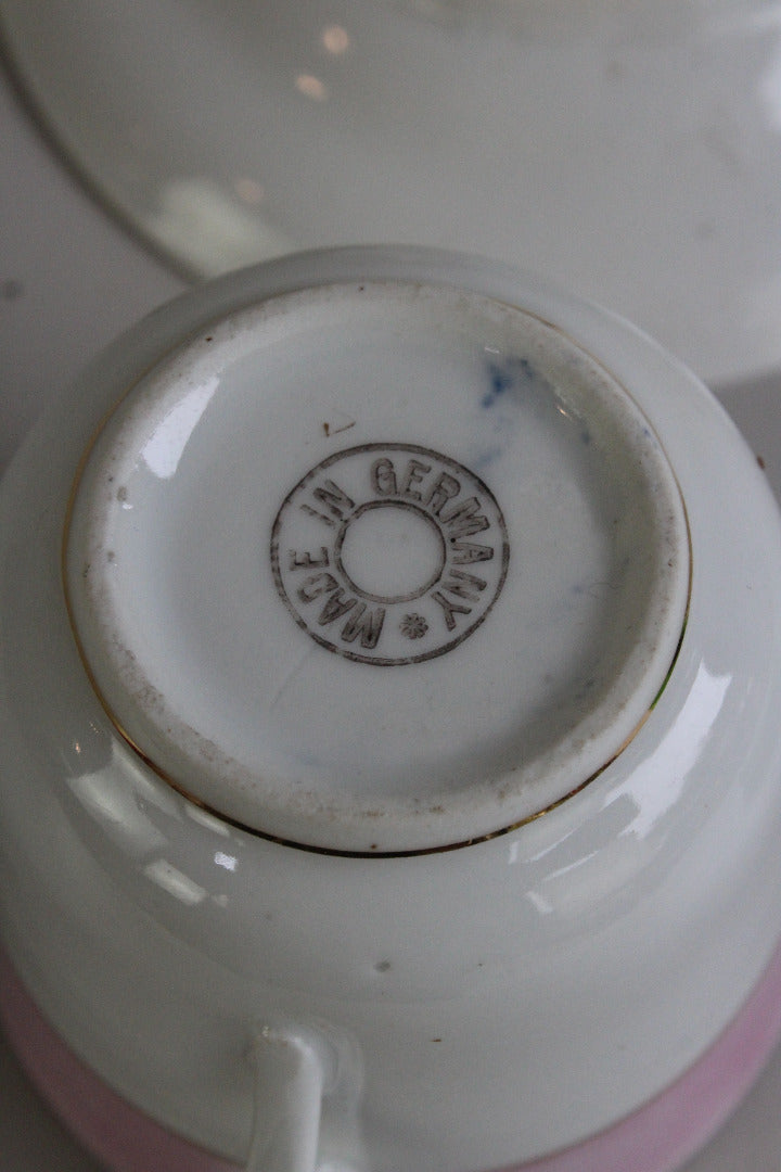 Victorian Forget Me Not Moustache Cup & Saucer - Kernow Furniture