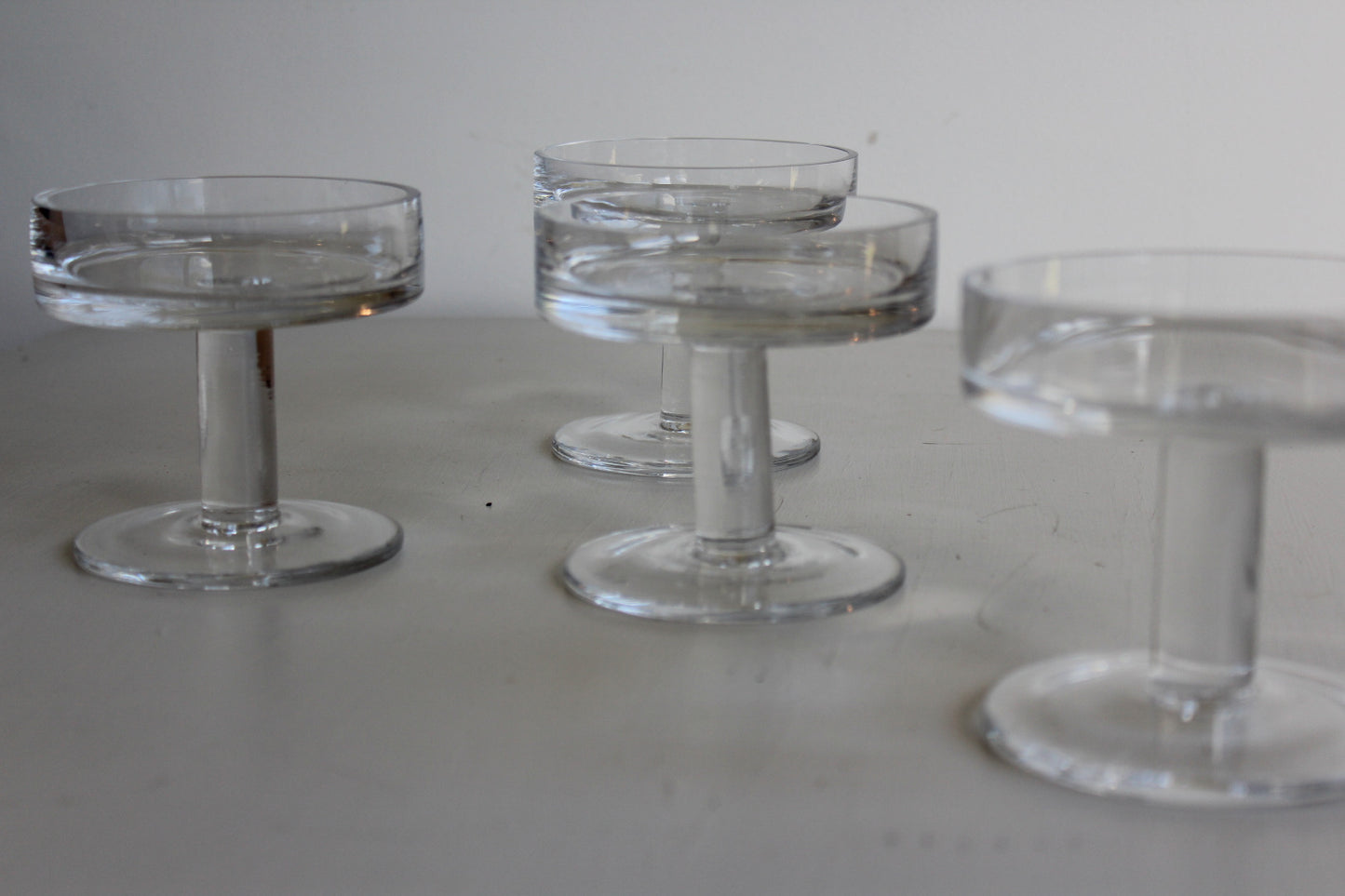 Set 4 Glass Candle Holders - Kernow Furniture