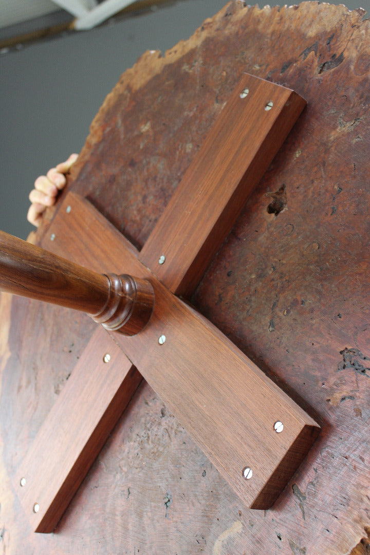 Jarrah Burr Slice Coffee Table - Kernow Furniture