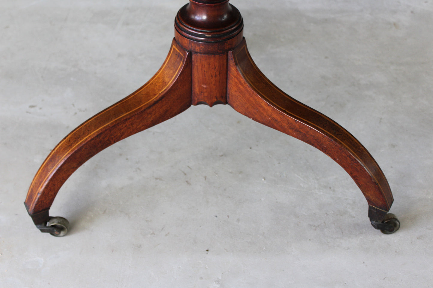 Antique Inlaid Mahogany Small Drop Leaf Table - Kernow Furniture