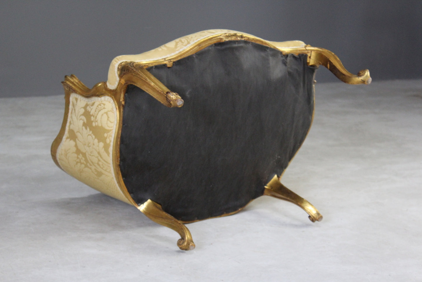 Antique French Giltwood Tub Chair - Kernow Furniture