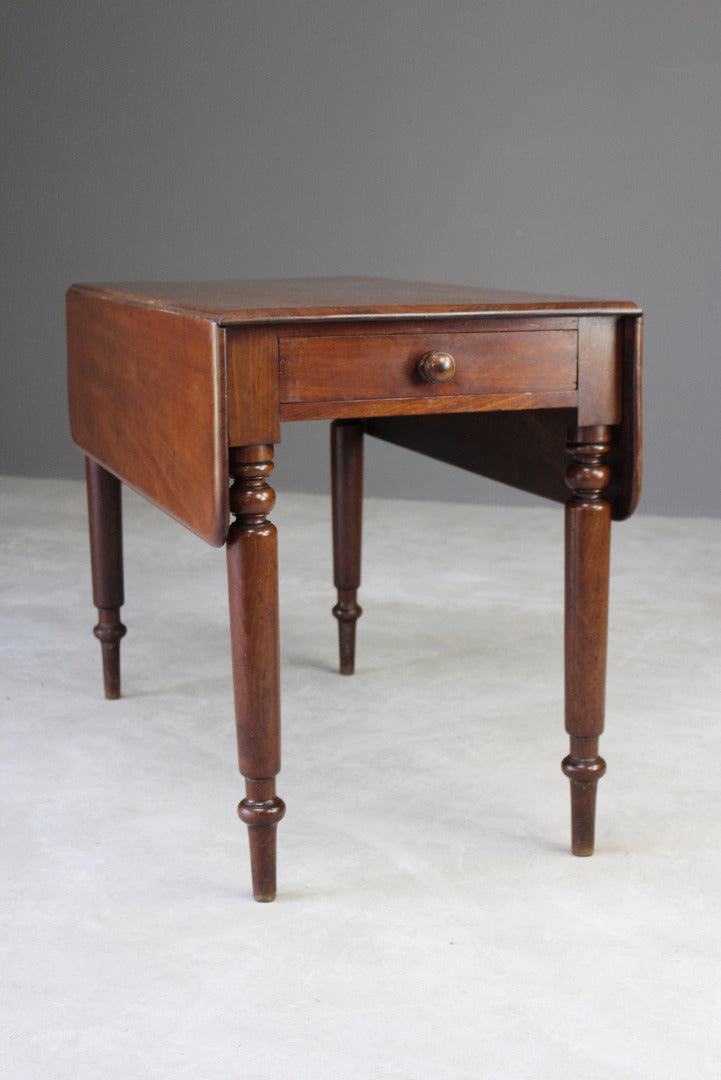 Antique Mahogany Drop Leaf Pembroke Table - Kernow Furniture