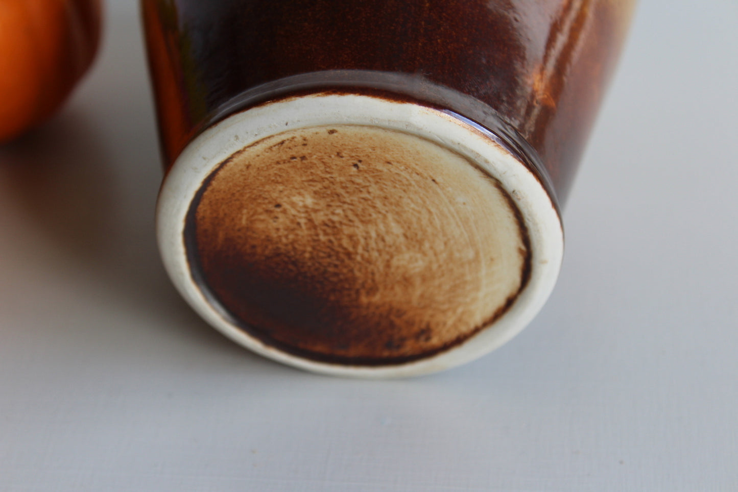 Green & Brown Glazed Vase - Kernow Furniture