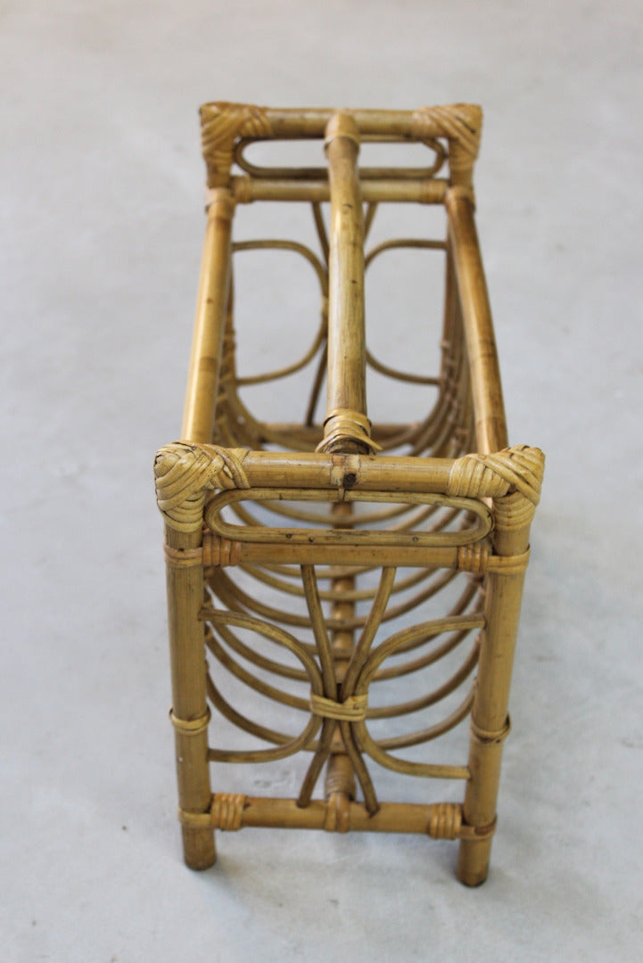 Vintage Bamboo Magazine Rack - Kernow Furniture