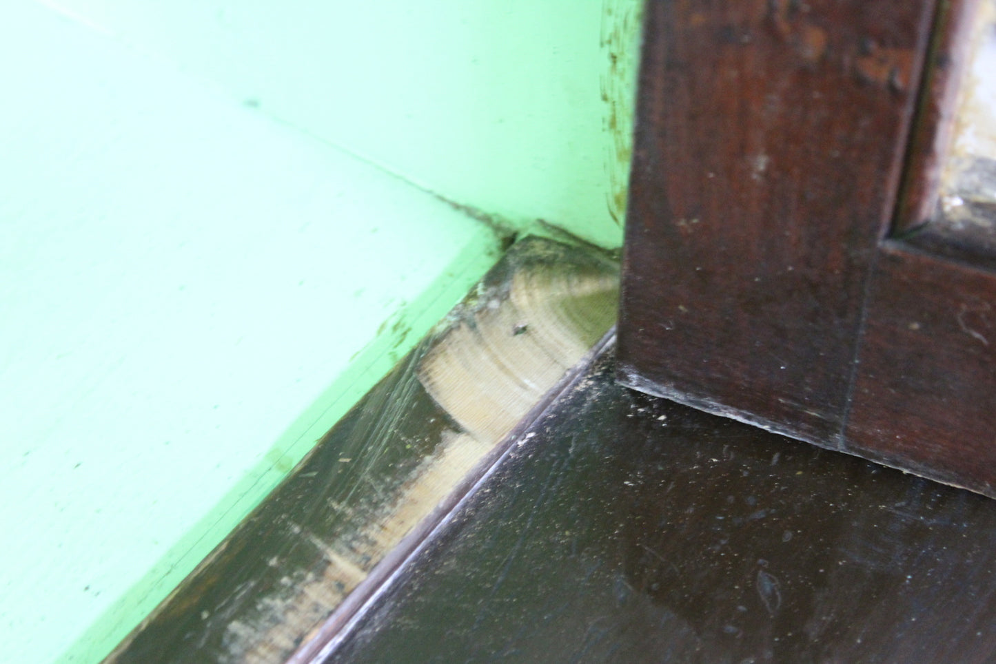 Antique Stained Pine Glazed Dresser - Kernow Furniture
