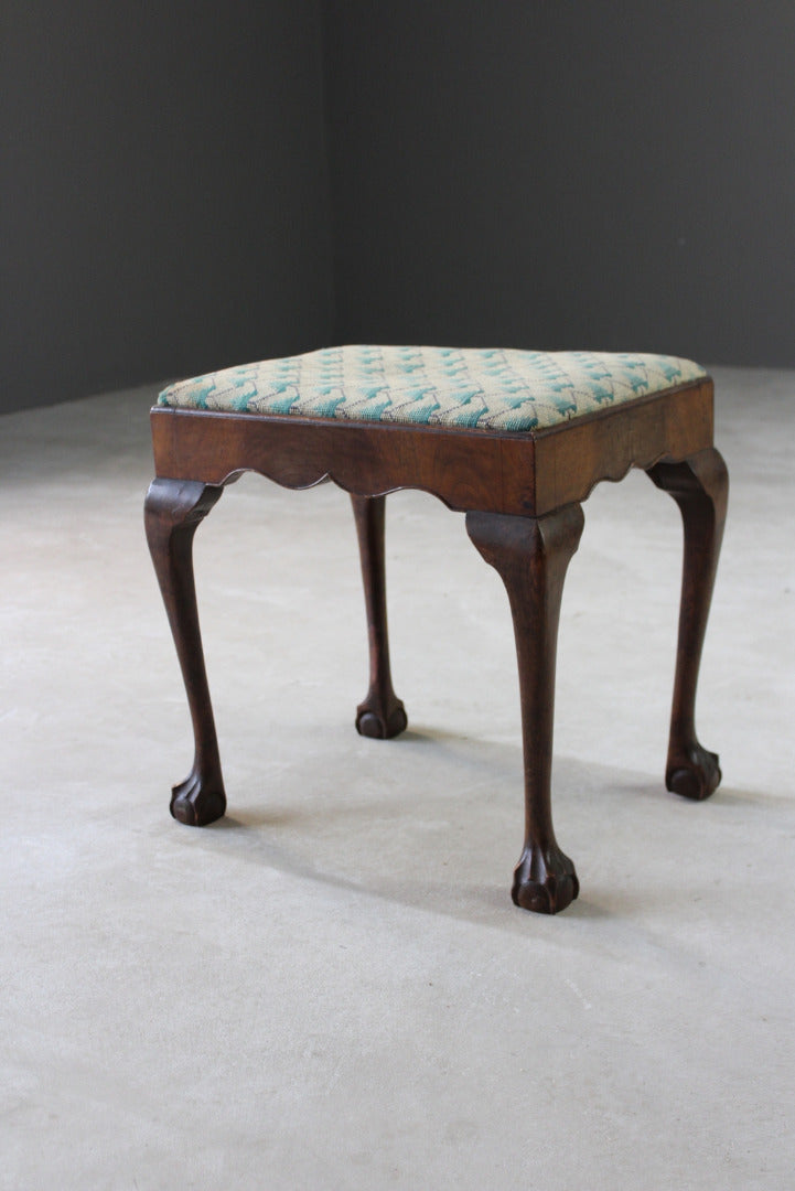 retro dressing table stool 3pc Antique Grey Rococo Dressing Table w Trifold Mirror