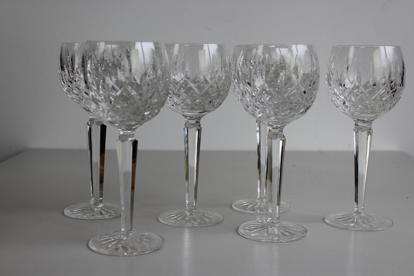 6 Waterford Crystal Wine Glasses - Kernow Furniture