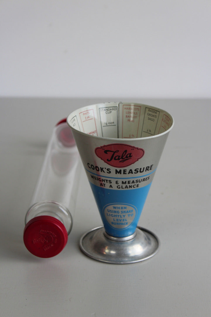 Retro JAJ Glass Rolling Pin & Tala Measure - Kernow Furniture