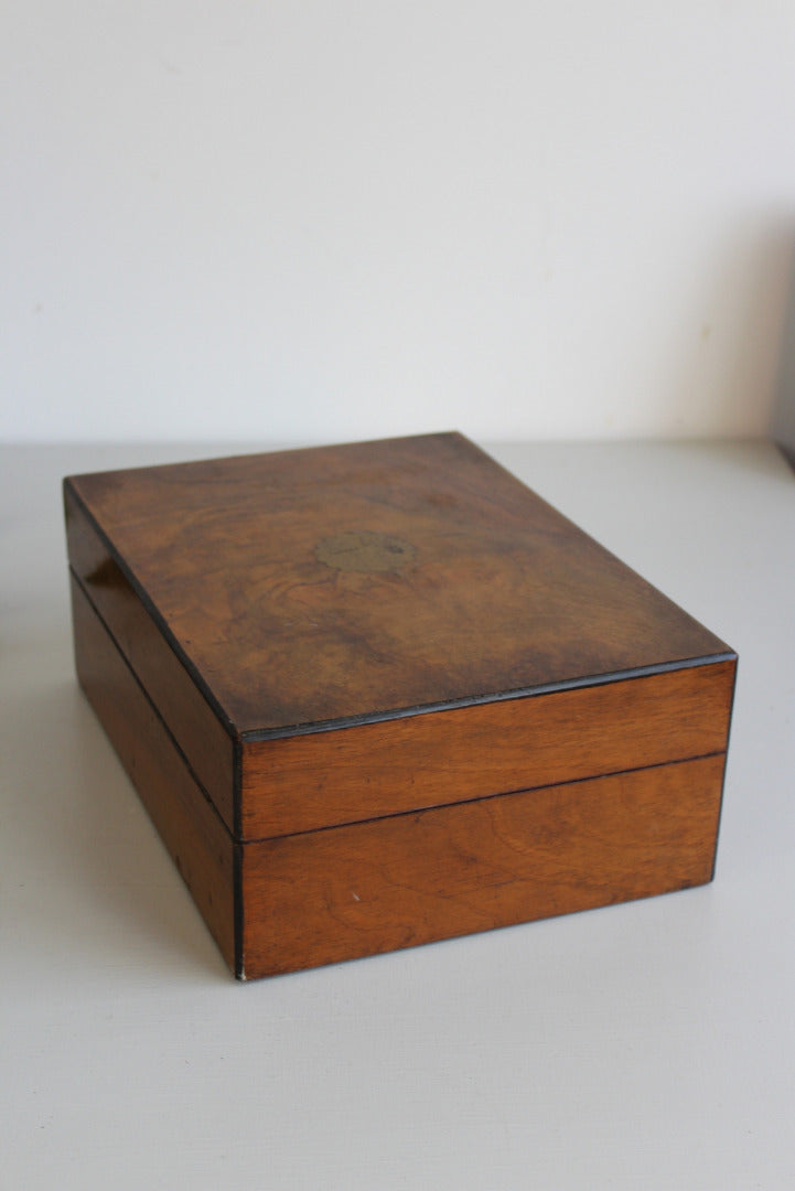 Antique Walnut Work Box - Kernow Furniture