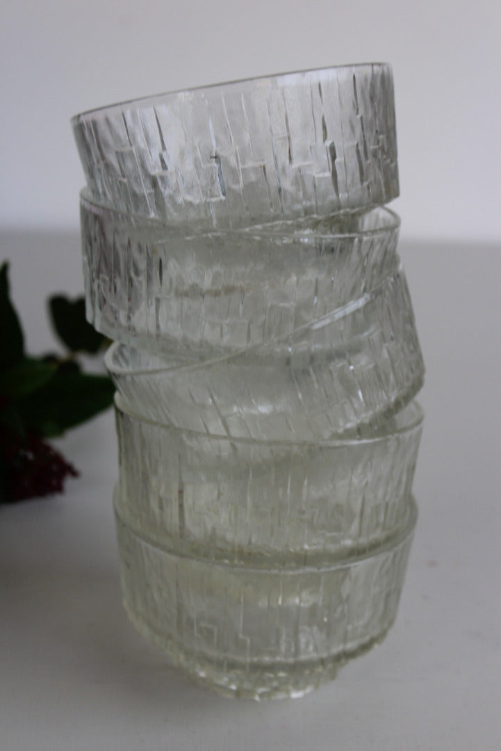 4 Retro Ravenhead Glass Dessert Bowls - Kernow Furniture
