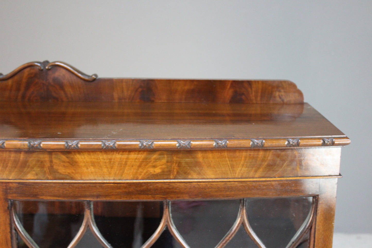 Antique Mahogany Glazed Bookcase - Kernow Furniture