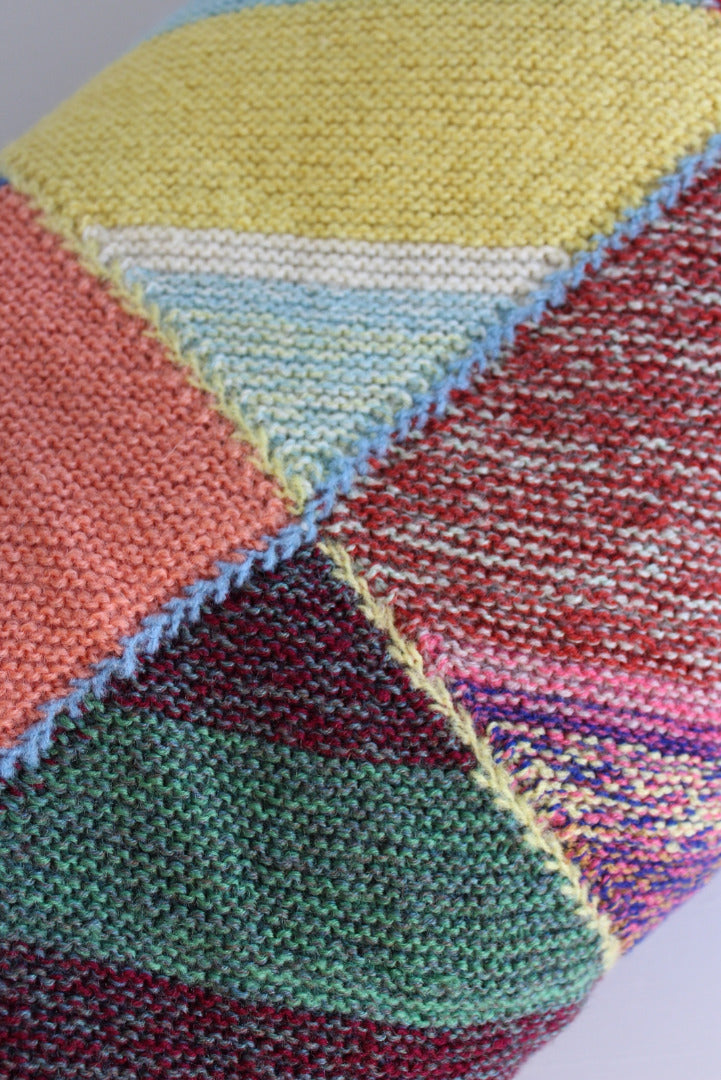 Hand Knitted Large Wool Blanket - Kernow Furniture