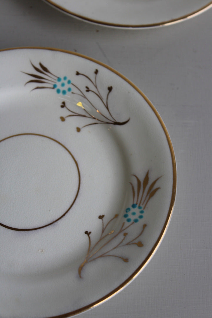 Vintage Hand Painted China Tea Plates - Kernow Furniture