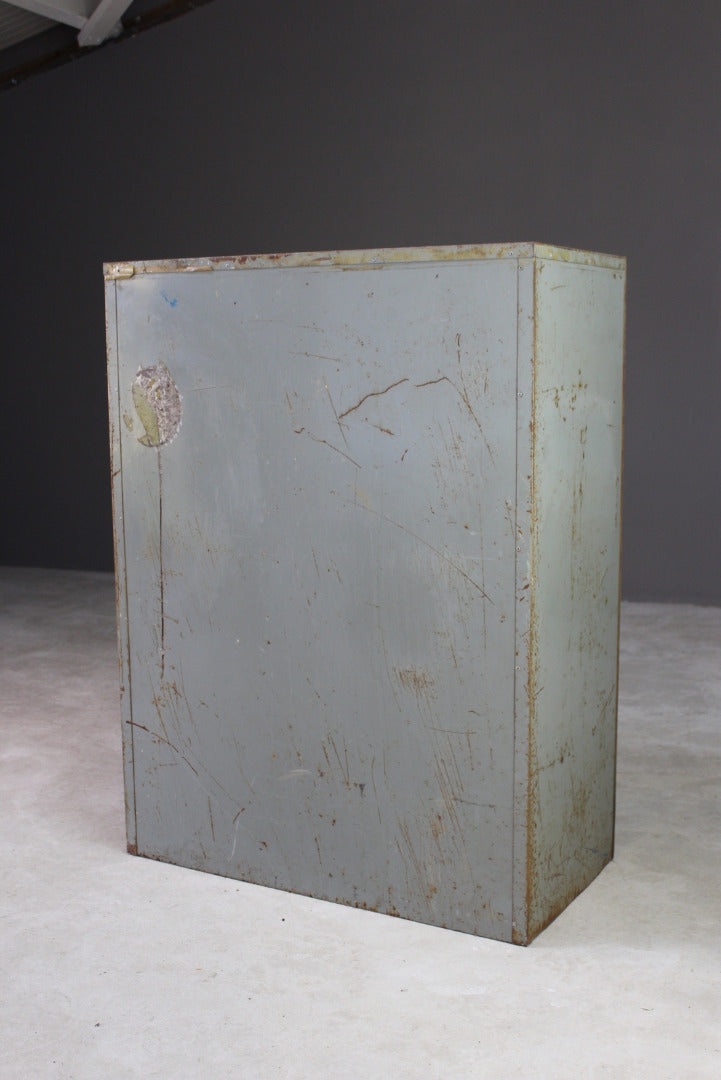 Retro Metal Office Cupboard Cabinet - Kernow Furniture
