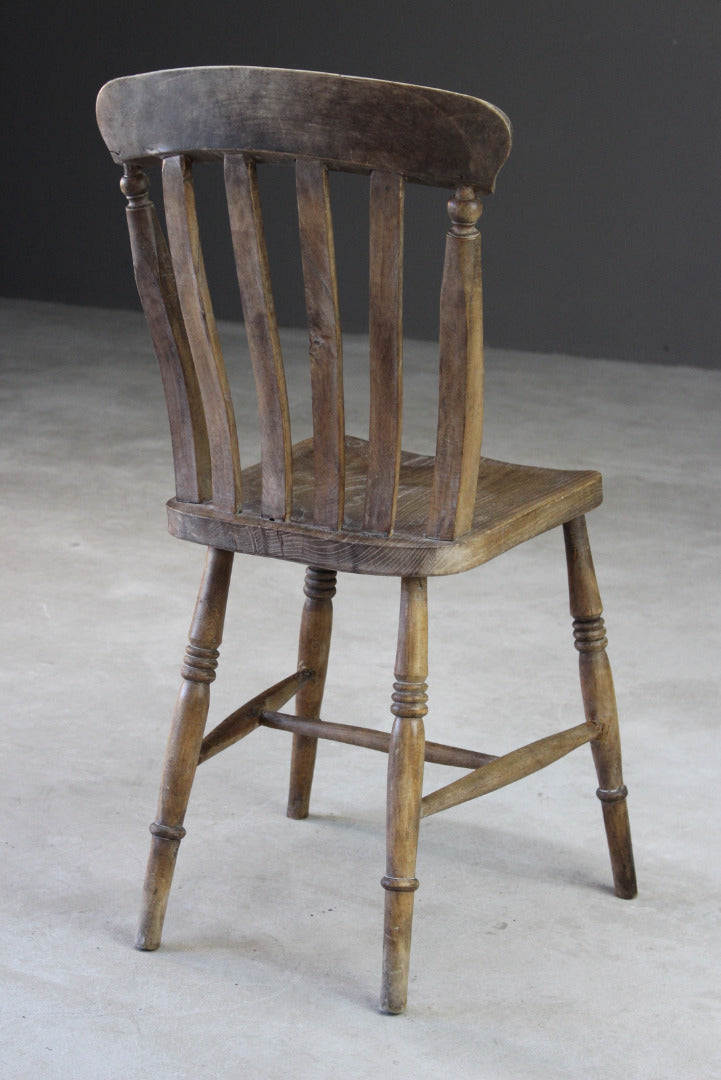 Rustic Elm Lathe Back Kitchen Chair - Kernow Furniture